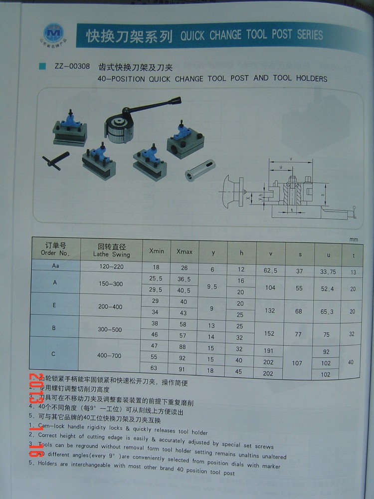 Fine Ground Quick Change Tool Post A Multifix Type A With AD1675 AH2085 Holders