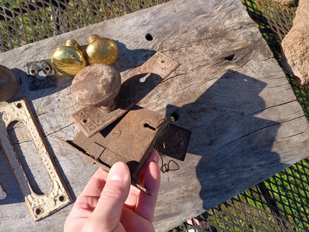 Antique Door Knobs Lot With Hardware