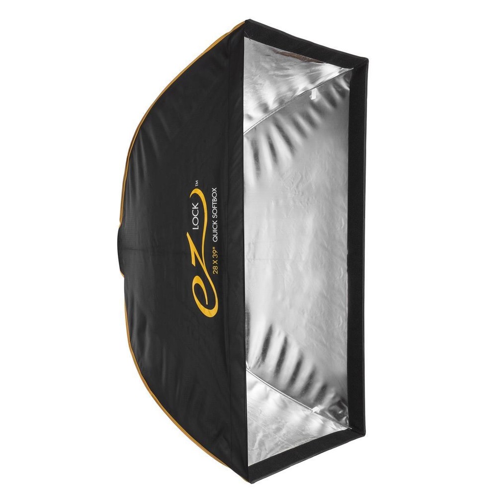 Glow EZ Lock 28x39" Quick Strip Rectangular Bowens Mount Softbox Lighting Kit w/