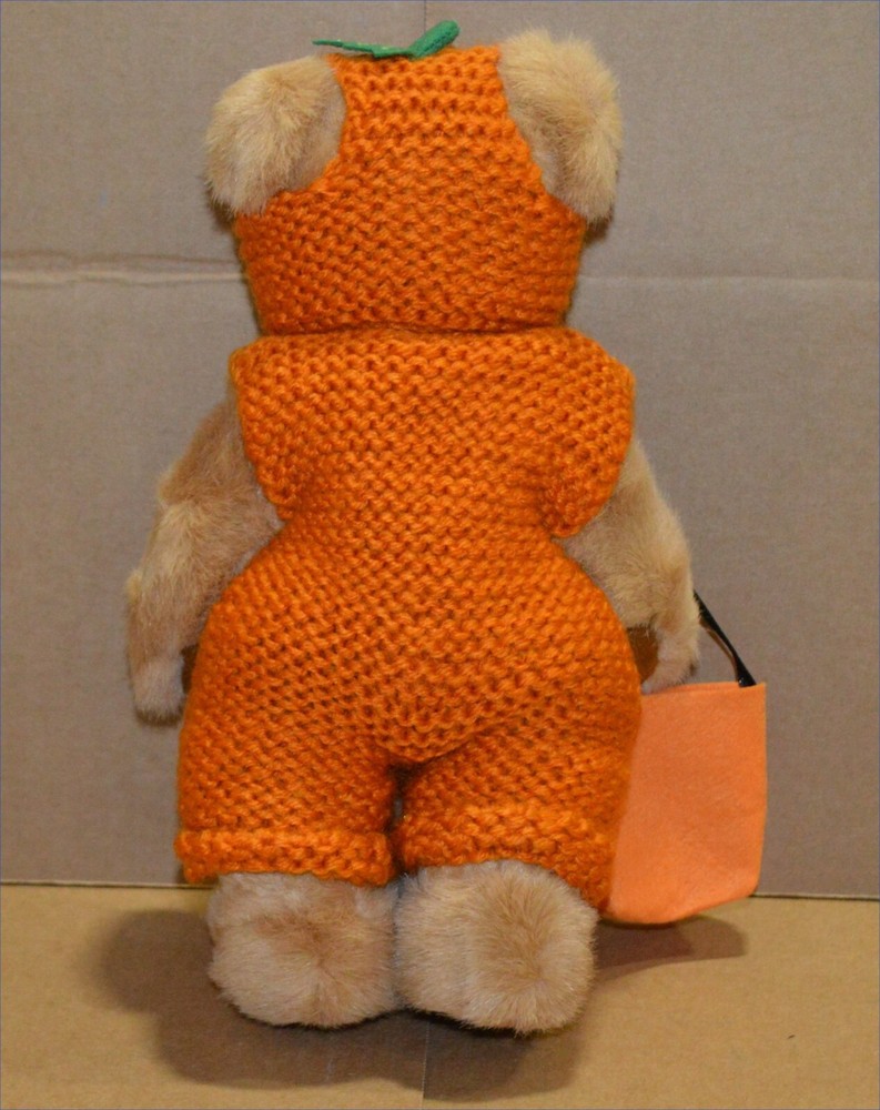 G.A.C. Brown Pumpkin Teddy Bear 10.5" New