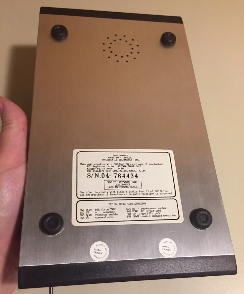 Vintage Datatronics Technology Modem Challenger 1200 Complete In Box