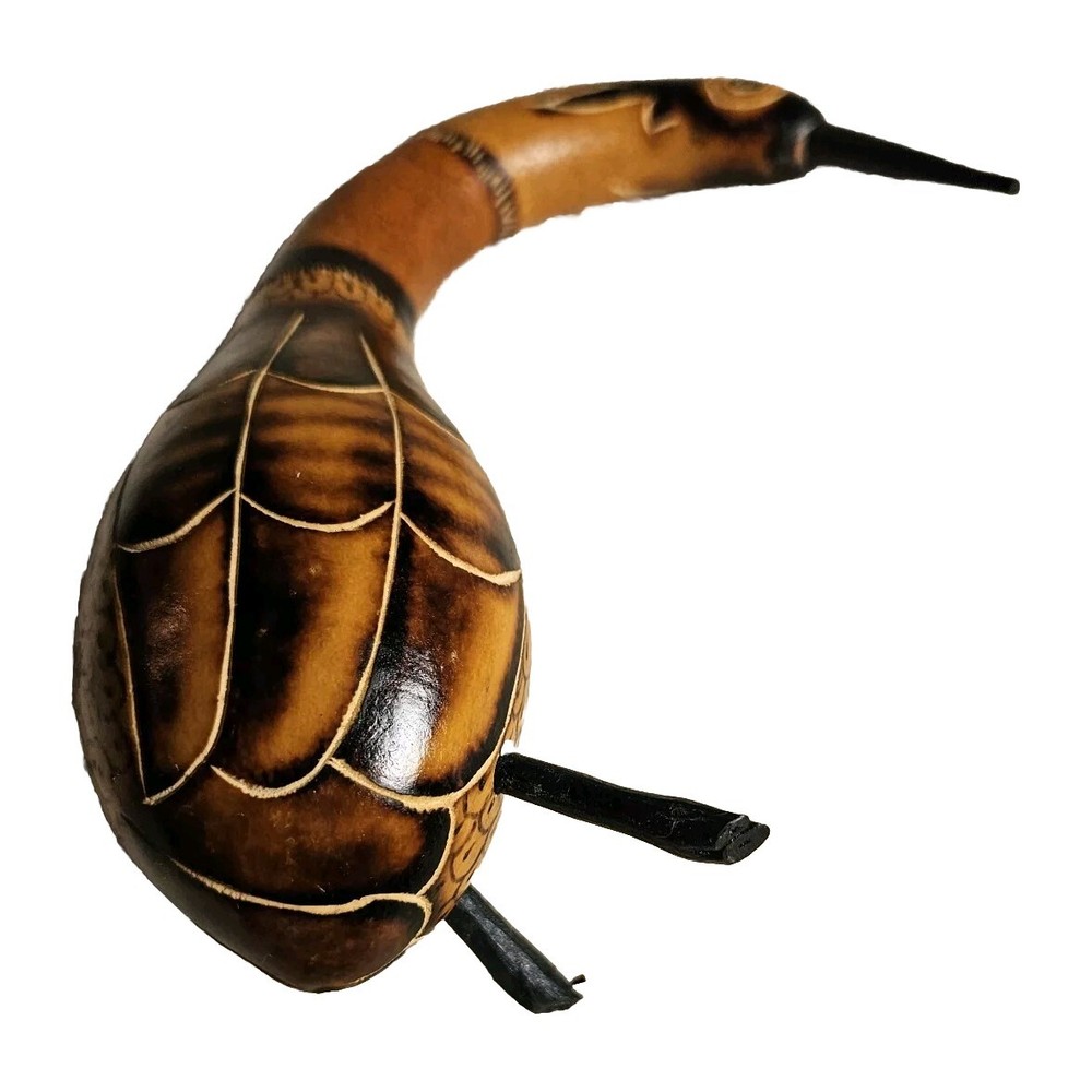 Hand Painted Andean Peruvian Bird Gourd 5 1/2"