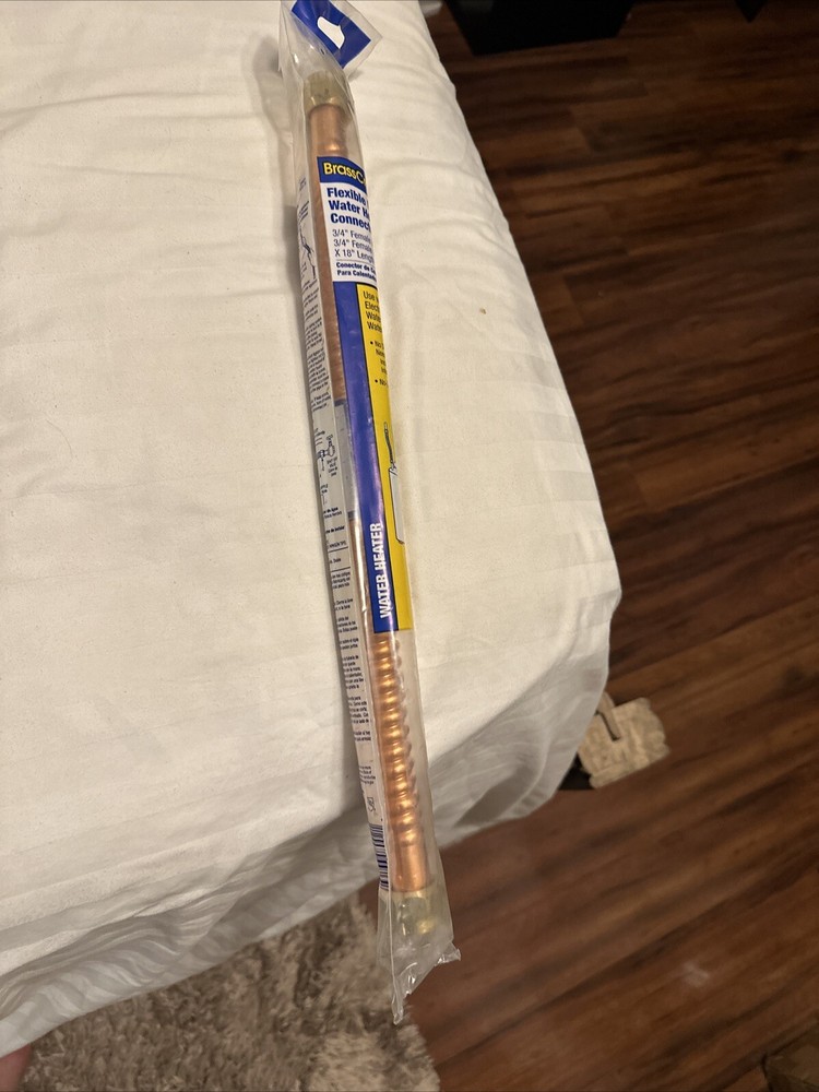 Copper Water Heater Connector 3/4"FIP*3/4" 18"