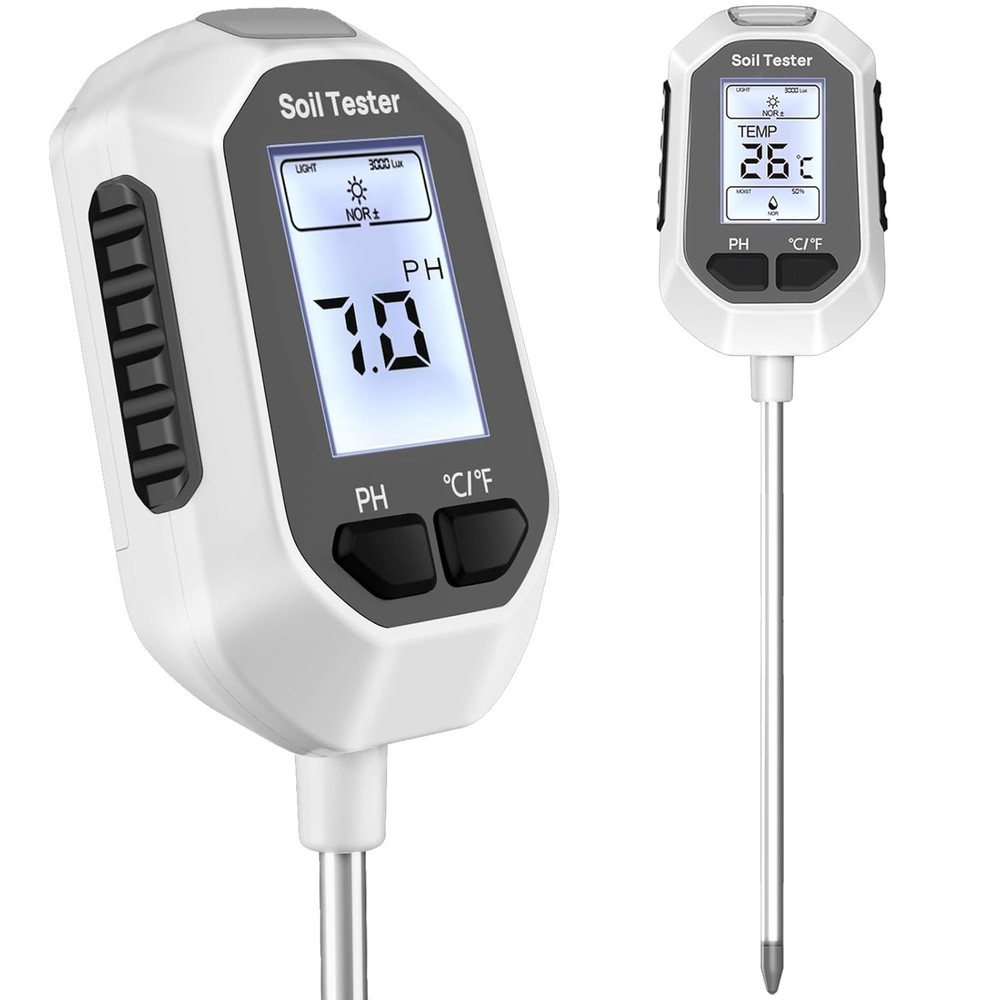 Digital Plant Soil Moisture & Temperature Meter with LCD Display - 4 Functions