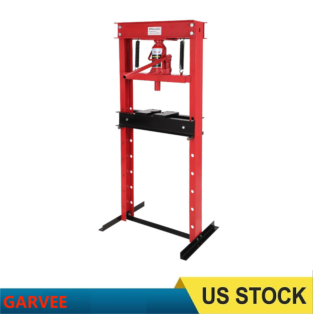 ⭐20 Ton H-Frame Hydraulic Shop Press Heavy-Duty Adjustable Worktable for Garage