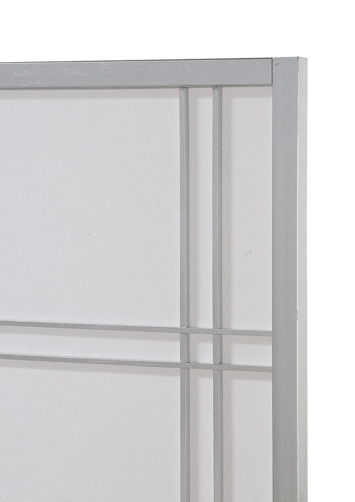 Seto 4-Panel Room Divider Screen, Silver