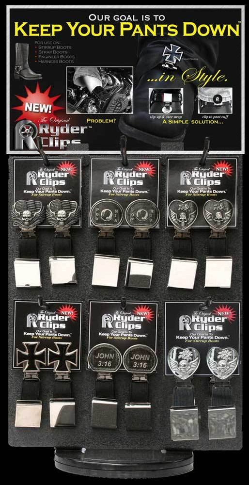 RyderClips Front Clips for Stirrup/Strap/Engineer/Harness Boots