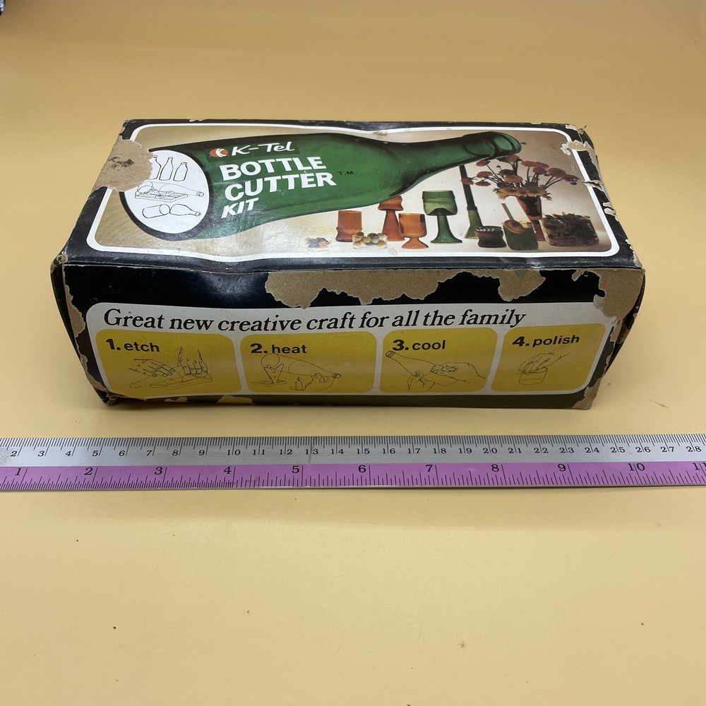 Vintage K Tel Bottle Cutter Tool workshop Glass in Box