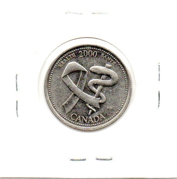 2000 design 1 Canadian 25 Cent Quarter circulated