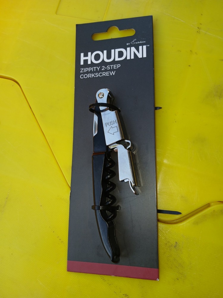 Houdini Zippity Black 2 Step Corkscrew New