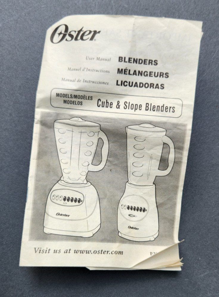 Oster 5 Cup Glass Blender Replacement Jar + Lid Osterizer Cube & Slope