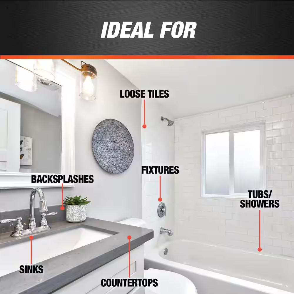 AMP Advanced Modified Polymer 9 Oz. White Kitchen and Bath Sealant