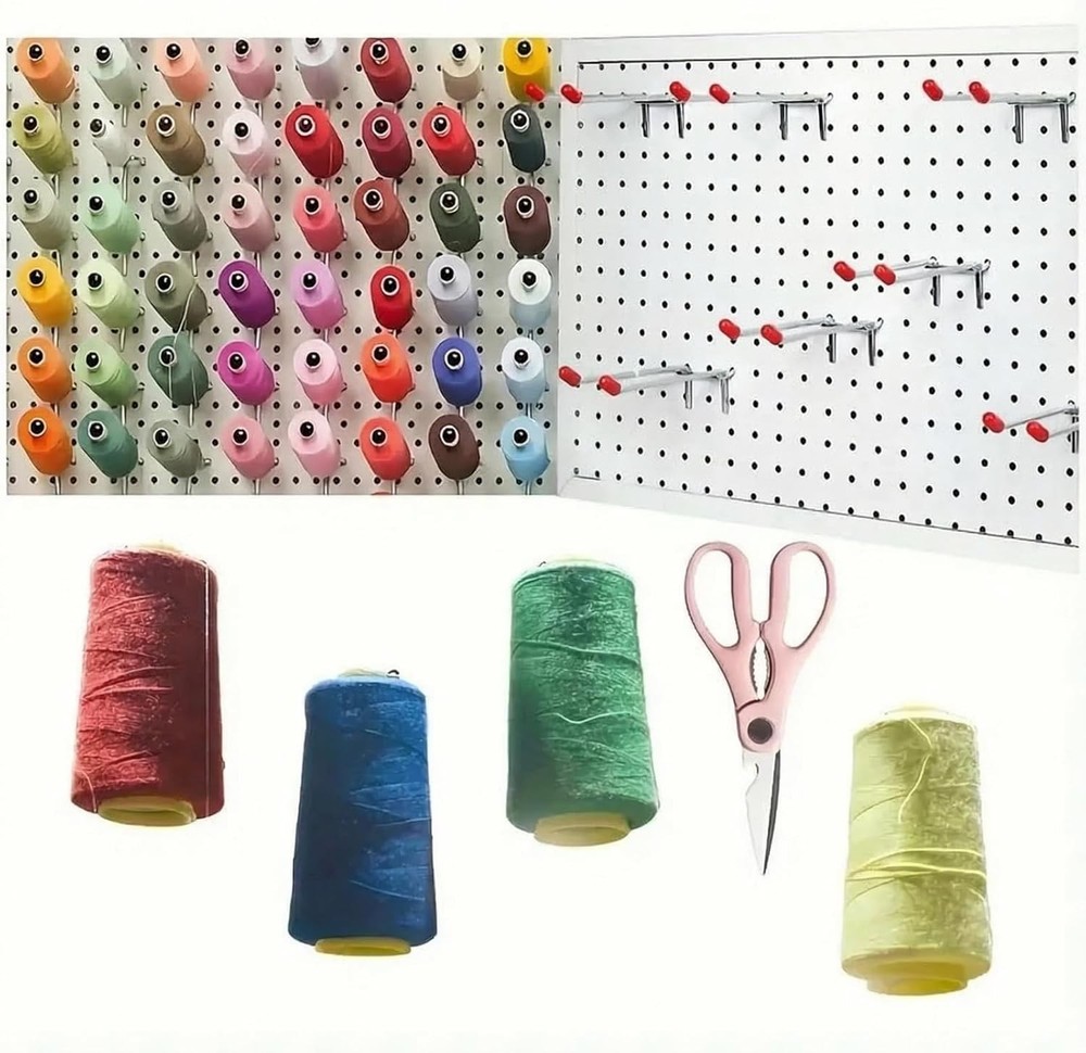 Pegboard Hooks 10-Pack Metal - Peg Board Hooks for Hanging Tools, Peg Board Orga