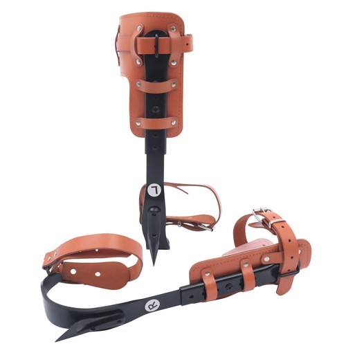 Adjustable Tree Climbing Spike Set Pole Climbing Spurs Steel Climber Strap Gaffs
