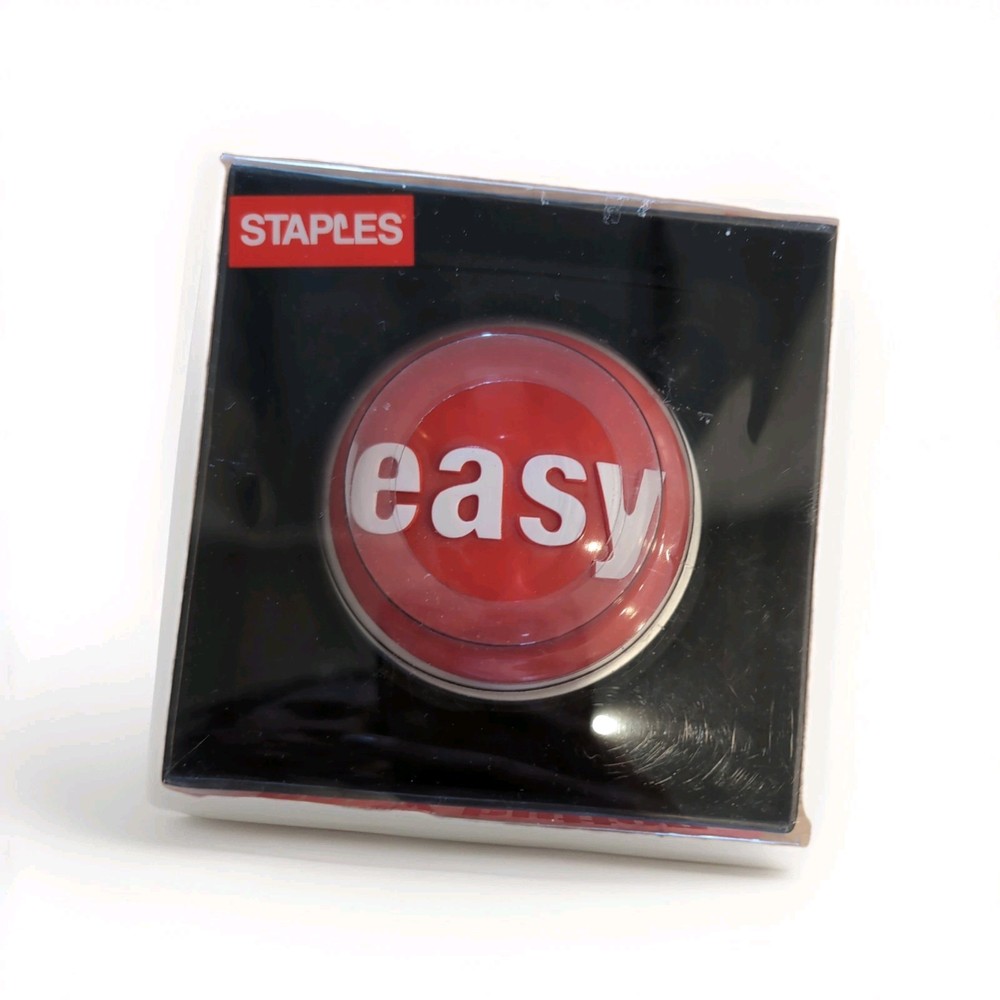 Staples "That Was Easy" Button New in Box