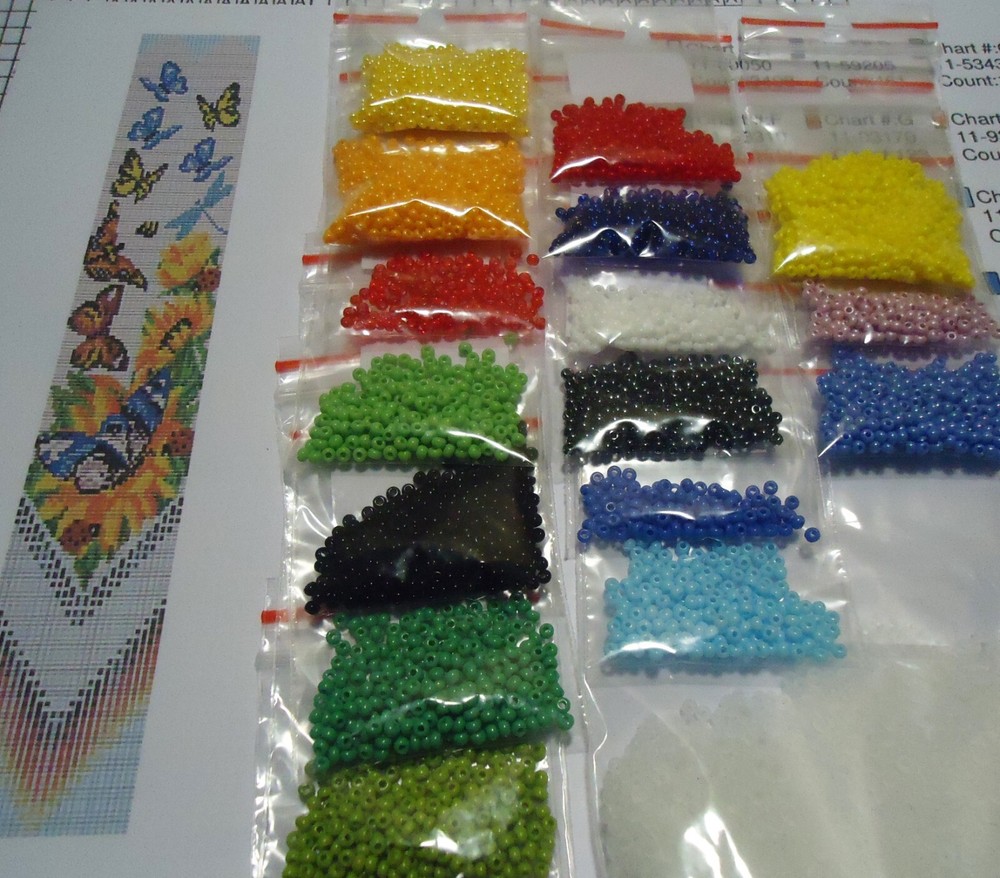 Kit for making a necklace gerdan. Beading Loom Pattern. #C9c