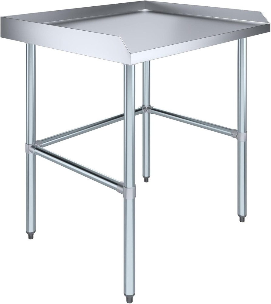 Commercial NSF Open Base Work Table 36"x30" w/ Backsplash & Side Splashes
