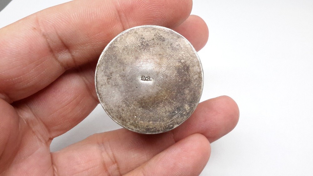 800 Silver Antique Pill BOX Trinket Snuff Box