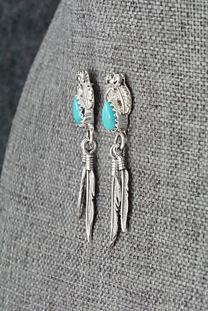 Turquoise and Sterling Silver Earrings - Sharon McCarthy
