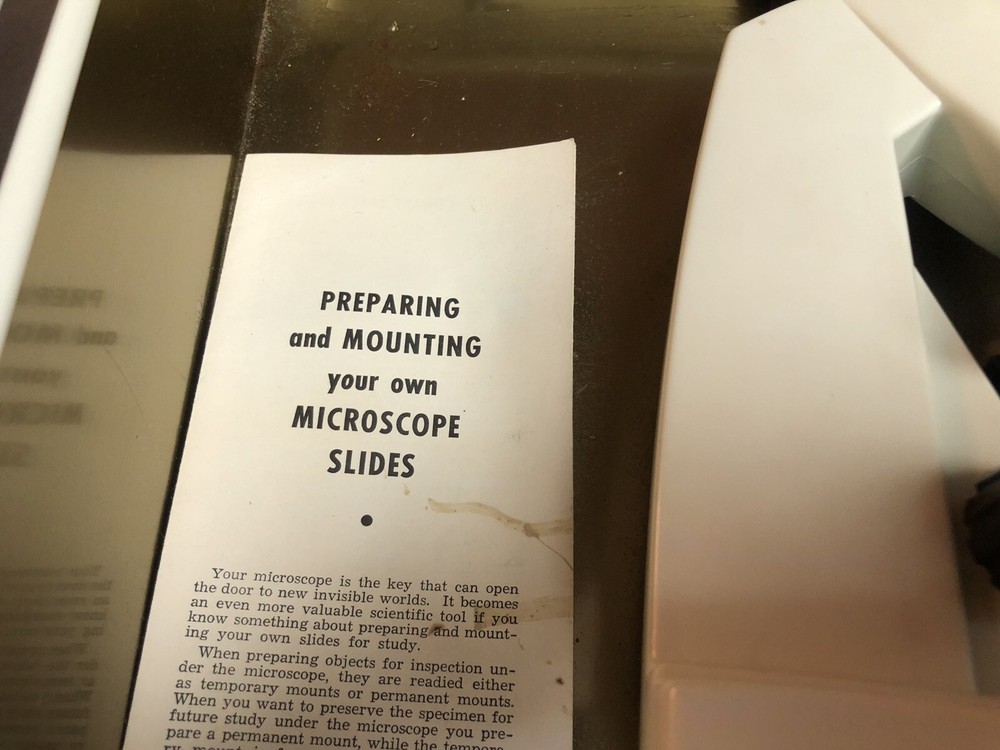 Vintage Porter Microcraft Student Research Series Microscope in Case