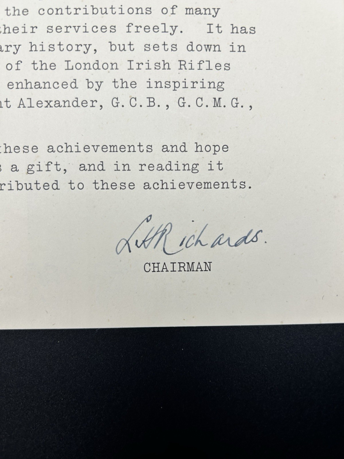 London Irish At War 1939-45 With Next of Kin Letter - Presentation Copy - Rare