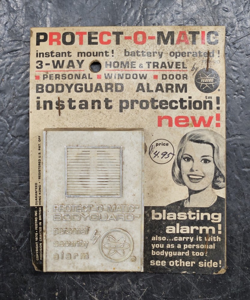 Vintage FEDTRO Protect-O-Matic Security Alarm IN ORIGINAL PACKAGING