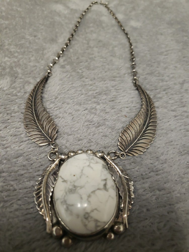 19" 1/2 Native American Sterling Silver Necklace.