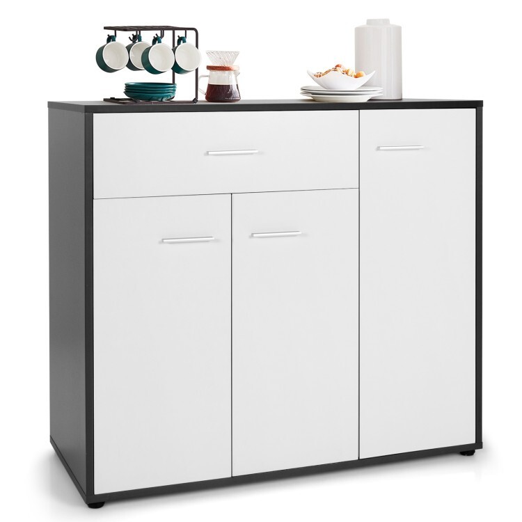 Kitchen Sideboard Storage Buffet cupboard Cabinet w/3-Position Adjustable Shelf
