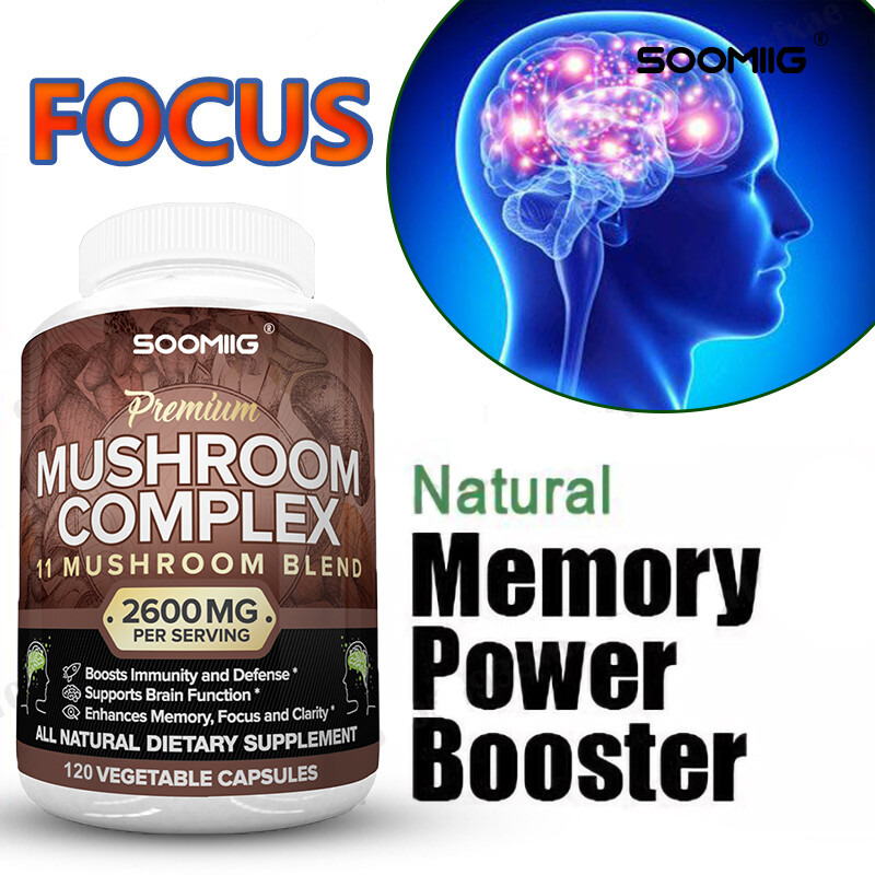 Mushroom Complex Capsules Improve Concentration, Memory and Immunity 120Capsules