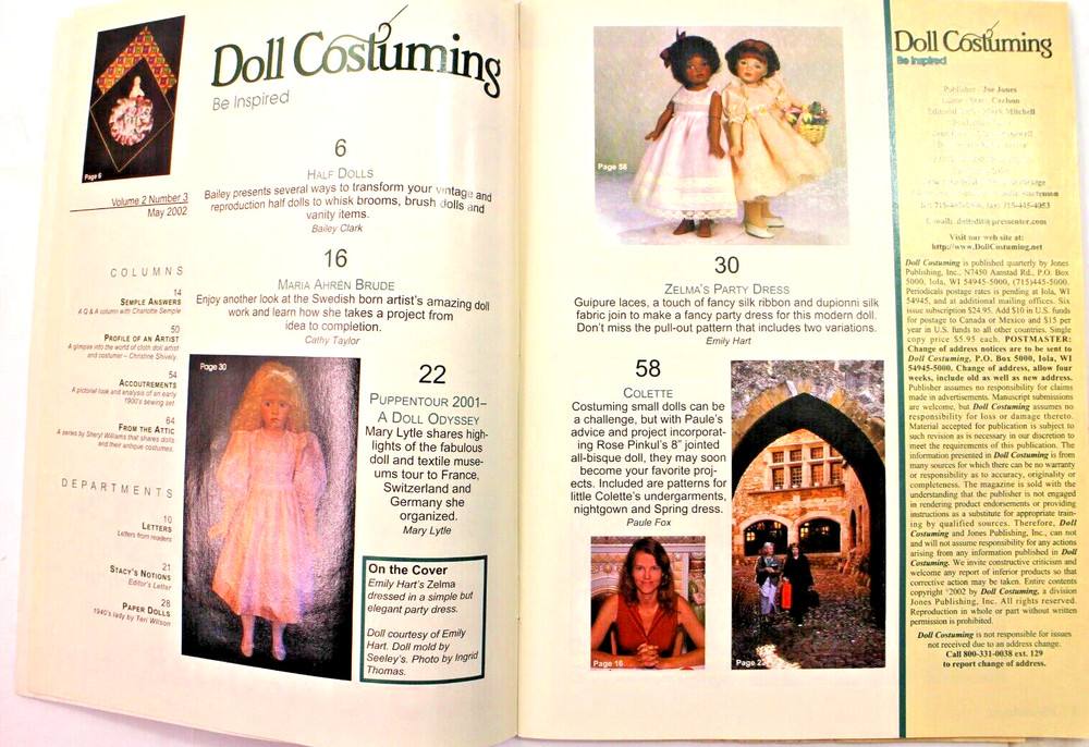 Doll Costuming with Patterns May 2002