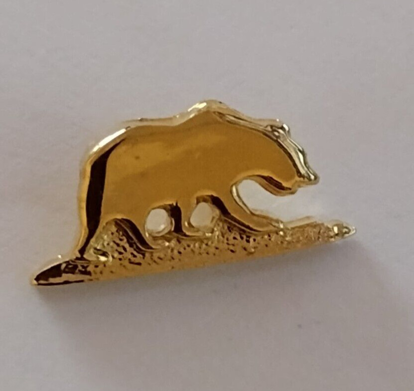Small Gold Toned Bear Tack Pin