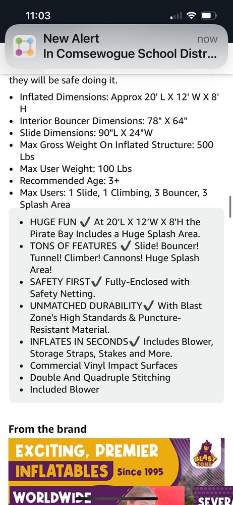 Blow Up Water Slide With Blower