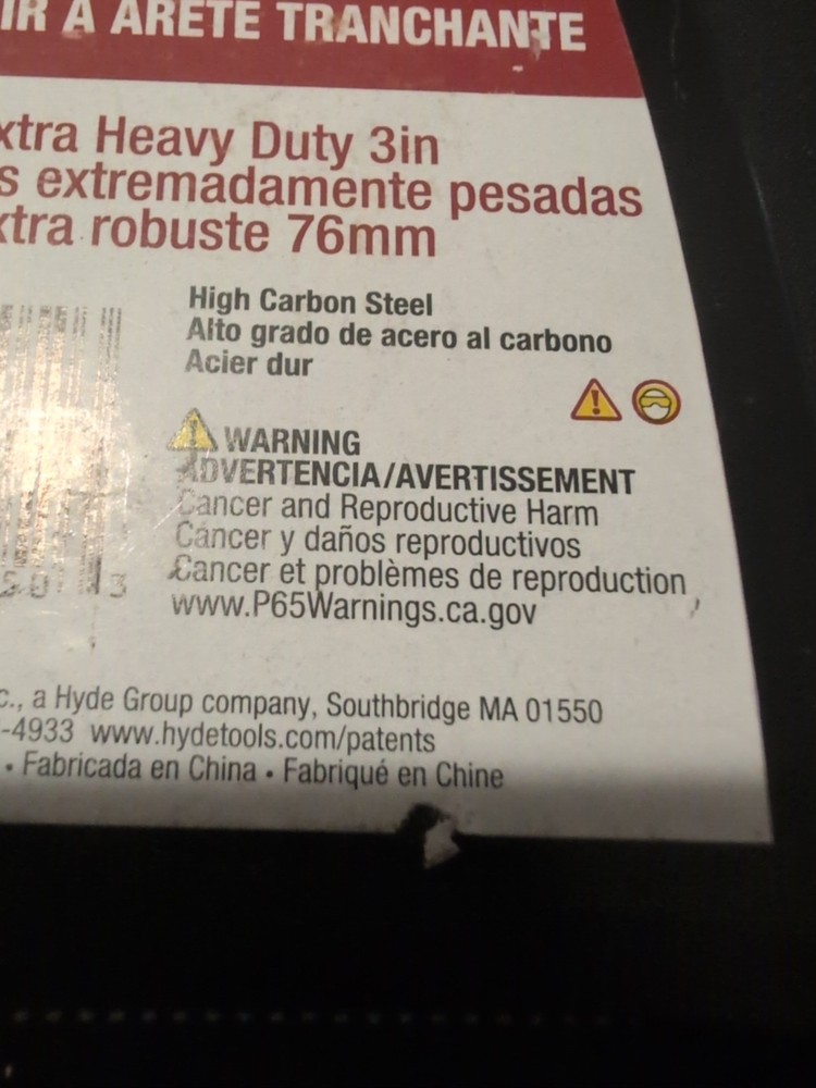 Hyde 12050 Chisel Scraper 3 In. Heavy Duty Long Handle Surface Prep Tool