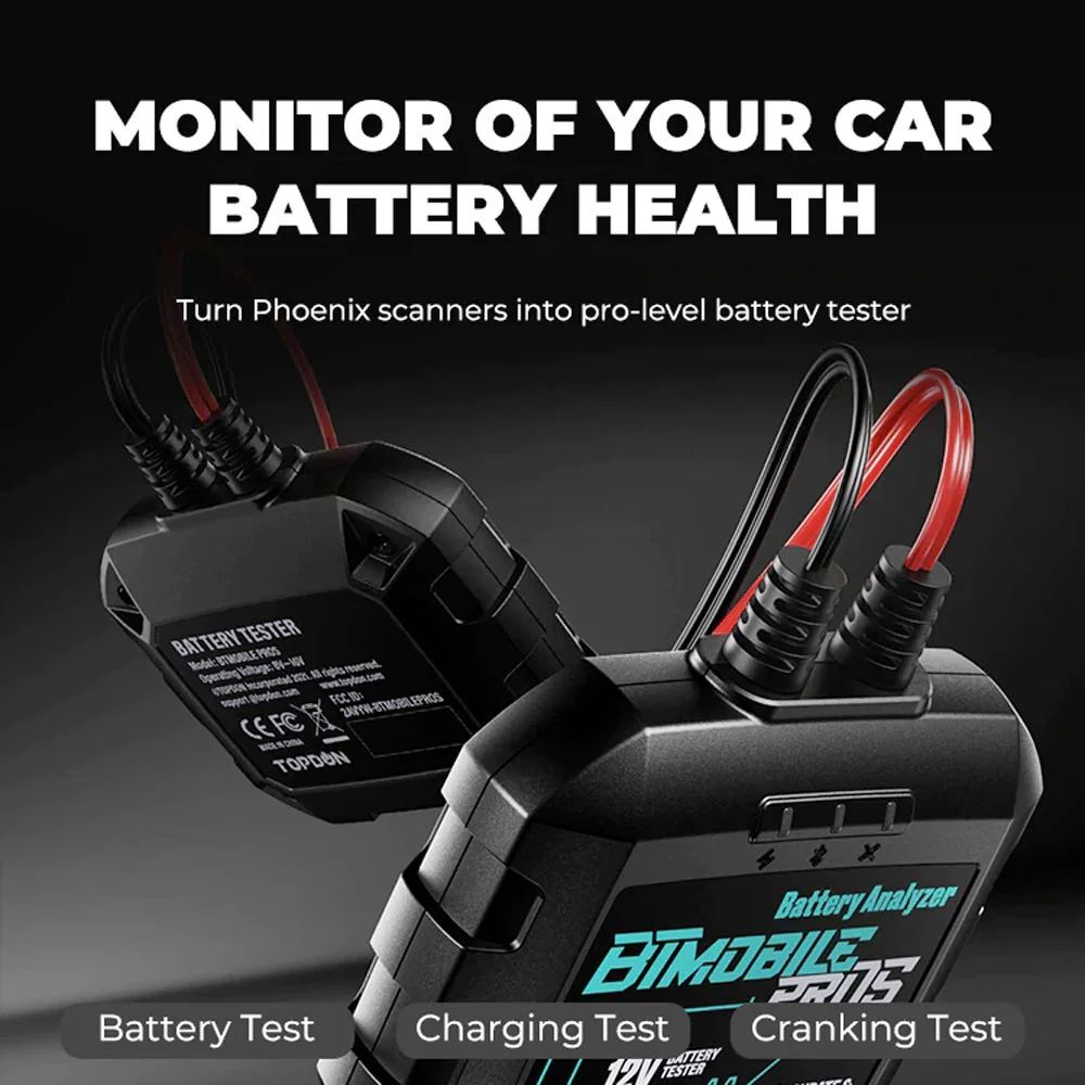 12V Bluetooth Car Battery Tester 100-2000 CCA Load Tester SOH SOC Analyzer Tool