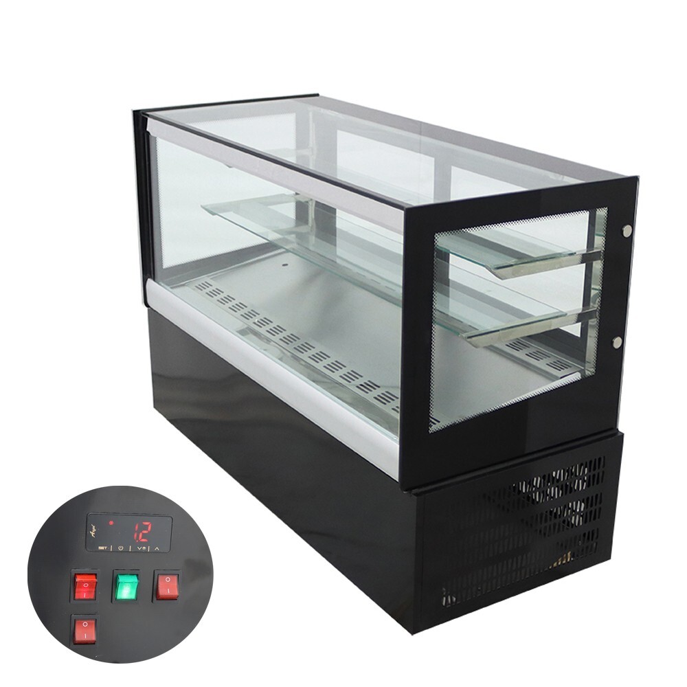 220V 47.2" Refrigerated Cake Display Cabinet 3 Layers Vegatable Fruit Showcase