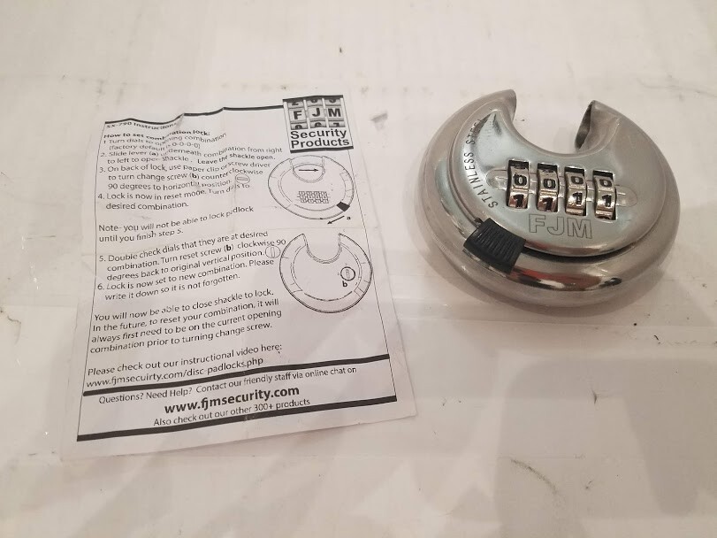 FJM Security SX-790 4-Dial Combination Disc Padlock