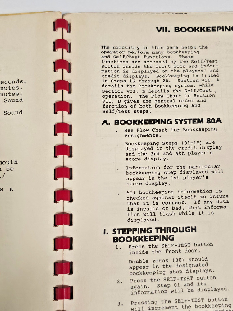 GOTTLIEB SUPER ORBIT PINBALL INSTRUCTION MANUAL