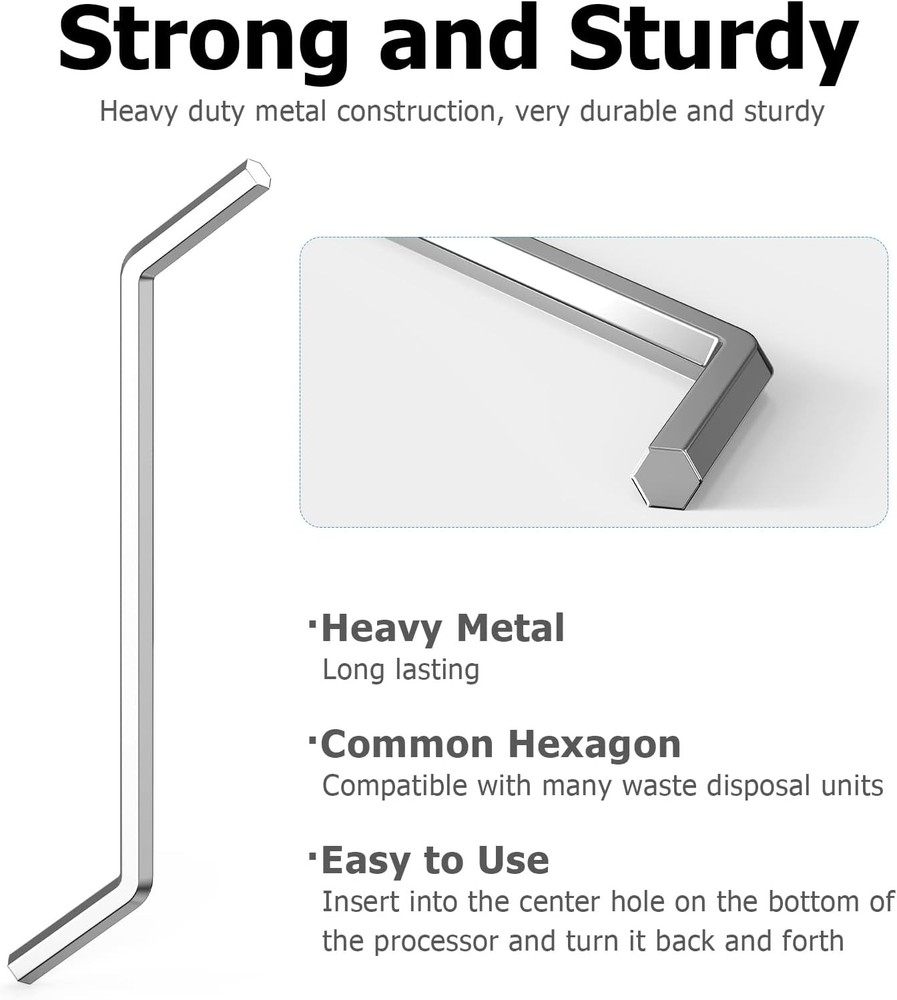 Garbage Disposal Wrench Tool Compatible Kitchen Sink Unjam