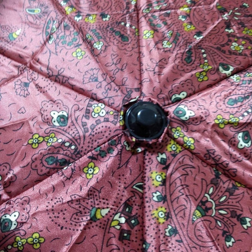 DIOR Folding Umbrella 55cm Wine Paisley Pattern New Authentic Genuine