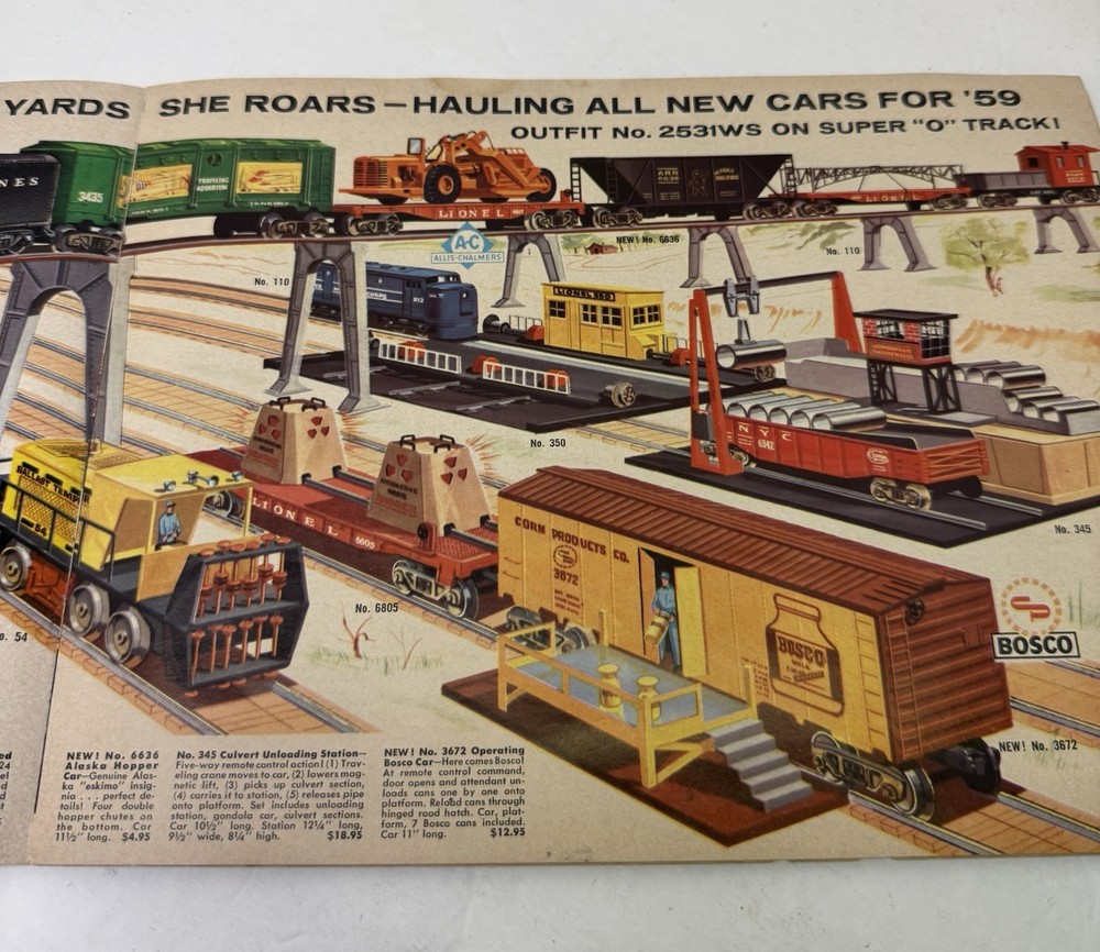 1959 ORIGINAL LIONEL MODEL RAILROAD TRAIN CATALOG