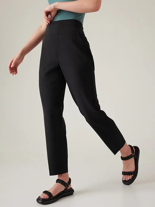Athleta 2 (XS) Endless High Rise Pant, Black Pull-on Versatile Ankle Pants NWT