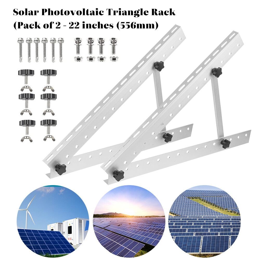 Solar Panel RV Tilt Mount Brackets Ground Roof Flat Surface Adjustable Foldable