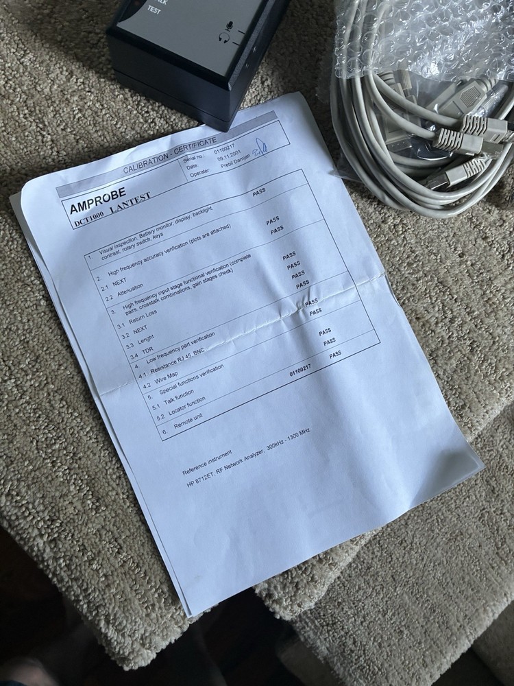 A probe DCT1000 LAN Tester