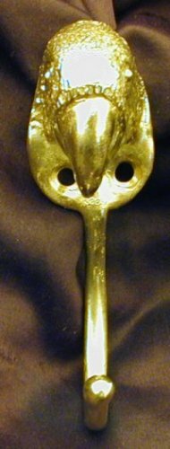 PARROT, MACAW J Hook, Robe Hook, Coat Hook, Leash Hook Bronze