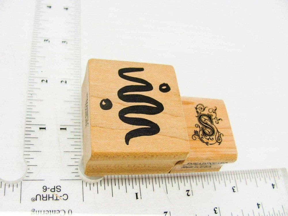 S Squiggles Rubber Stamp - Stamp Set A208