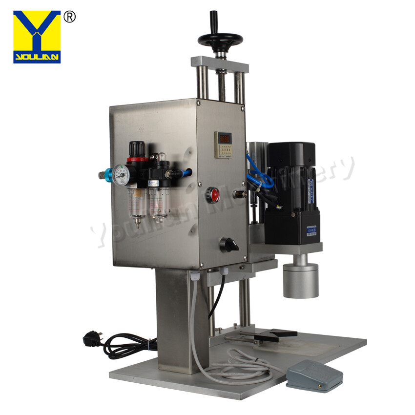 QDX-450 Semi-Auto Penumatic Desktop Round Plastic Screw Bottle Capping Machine