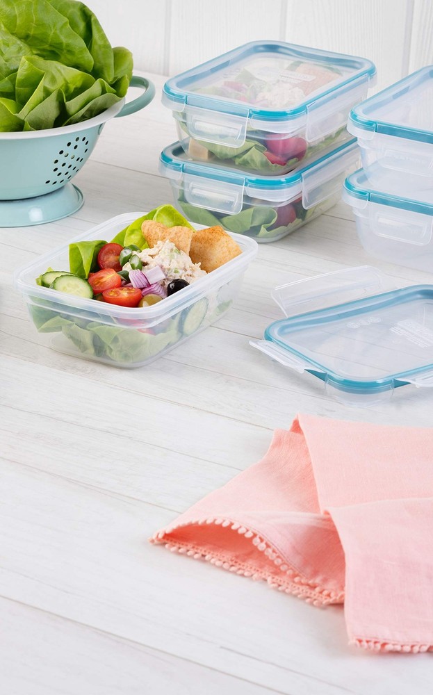 Snapware Plastic Total Solution 5-Pack (3-Cup) Food Storage 10 PC Set, WHITE