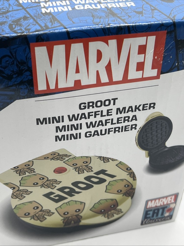 Uncanny Brands Marvel Groot Mini Waffle Maker Marvel Comics Eat The Universe New