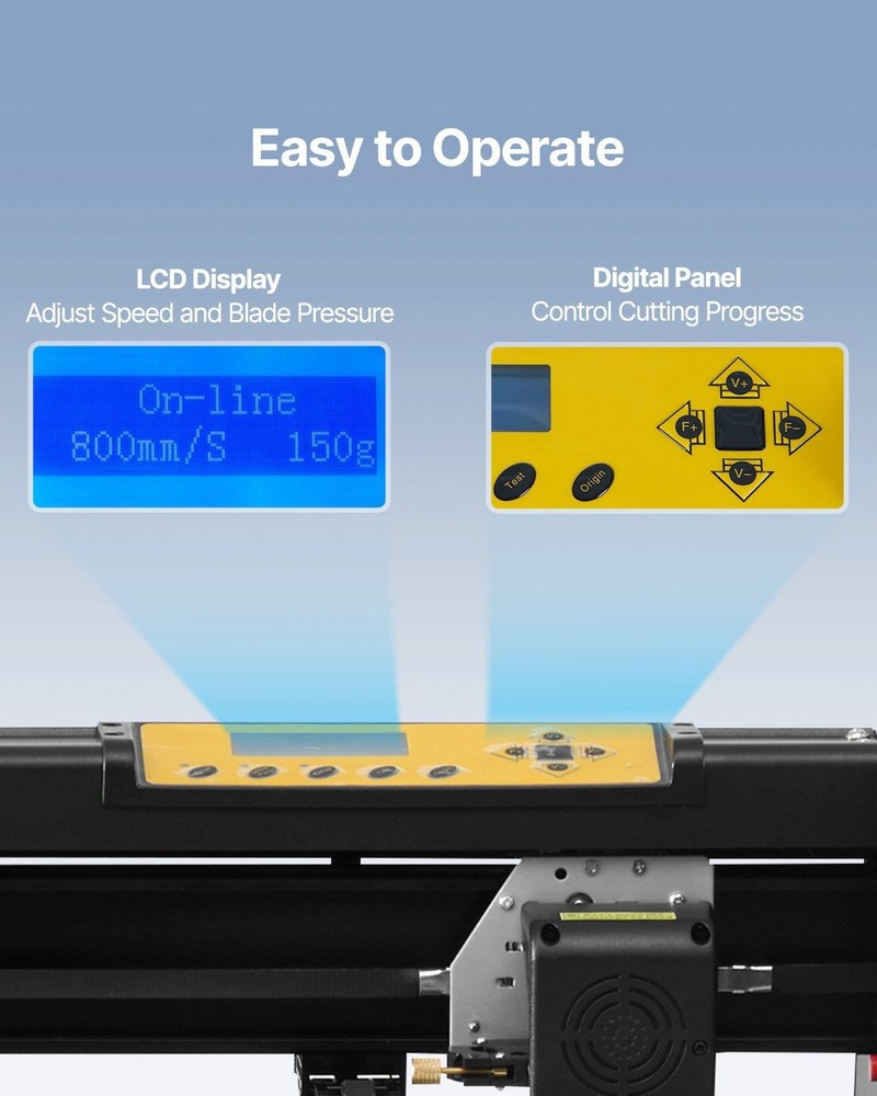 34in LCD Display Vinyl Cutter & Plotter with Design Software & Tools