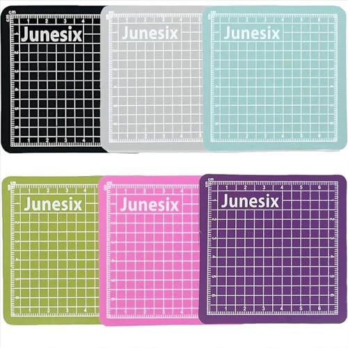 6-Pack Cutting Mats, 8x8cm, Small, for Crafts, Plastic Model Tools, Stationery,